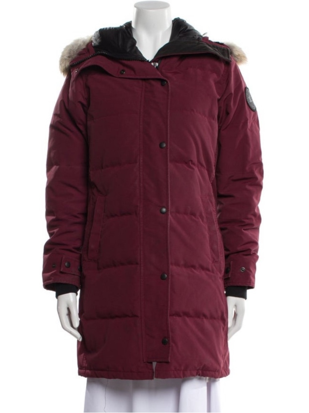 $1650 Canada Goose Shelburne black label Bordeaux maroon parka sz S